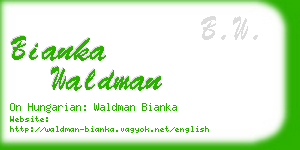 bianka waldman business card